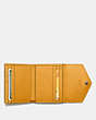 COACH®,SMALL WALLET,Leather,Gunmetal/Dark Mustard,Inside View,Top View