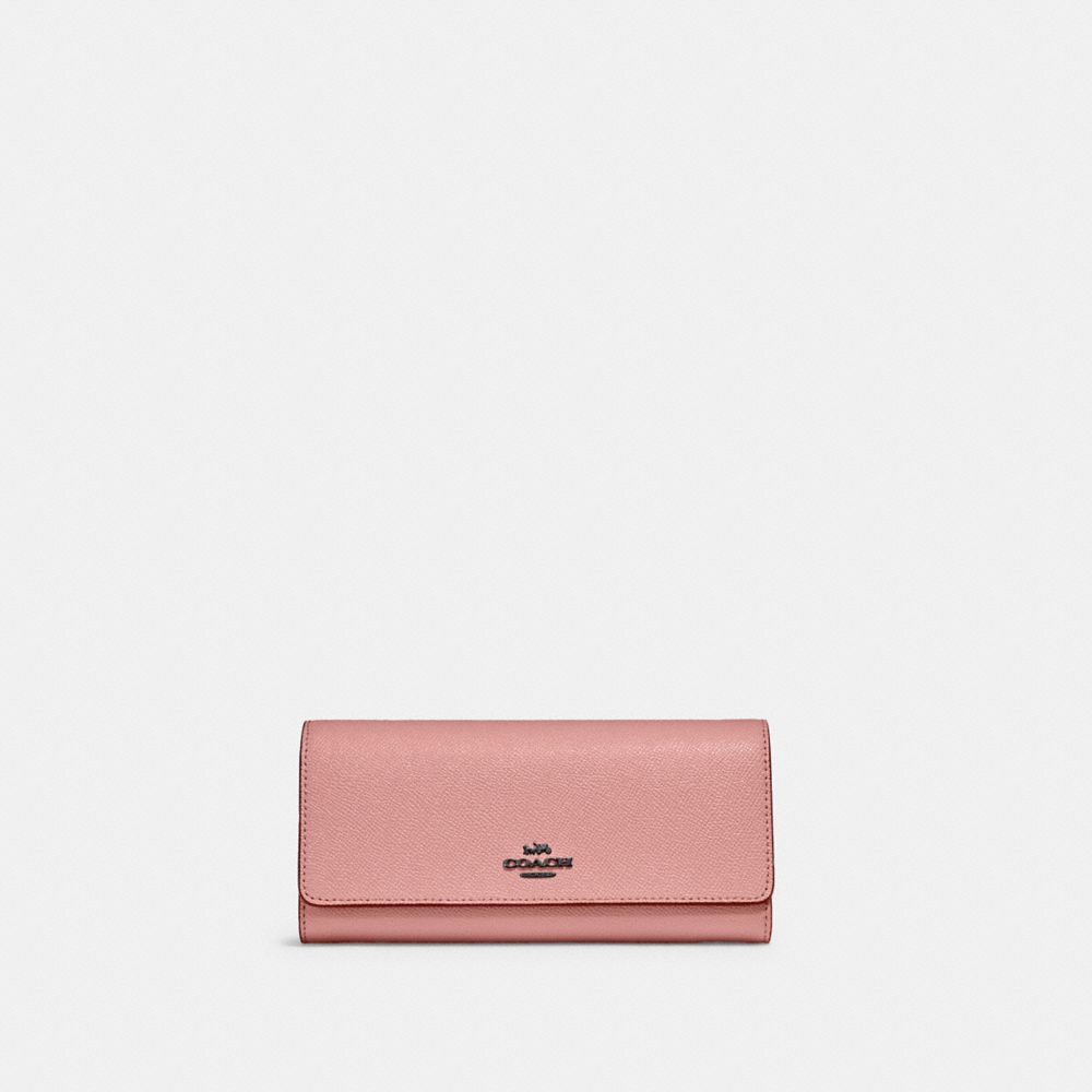 COACH®,フラップ ウォレット クロスグレイン レザー,