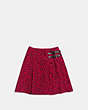COACH®,PLEATED KILT,Silk,Red.,Scale View