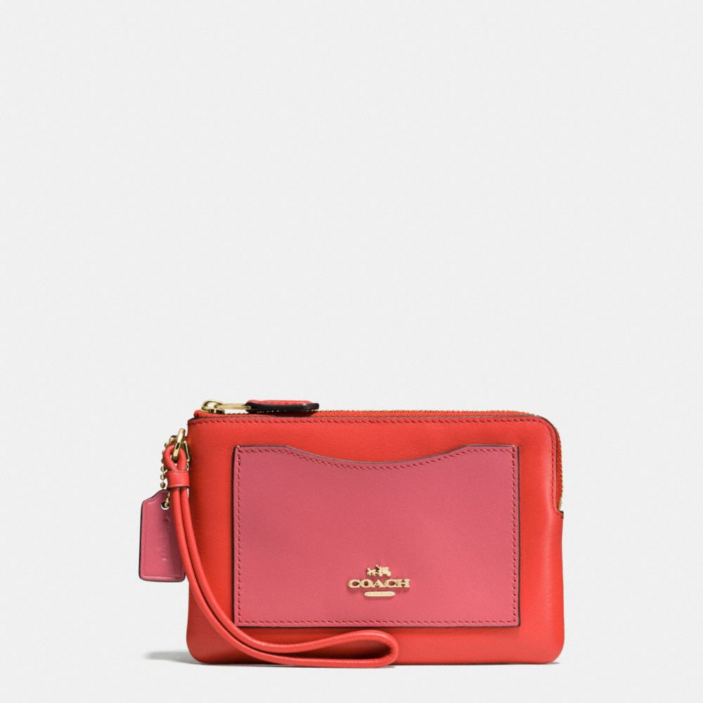 Store Coach Colorblock Leather Wristlet