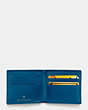 COACH®,BOXED DOUBLE BILLFOLD WALLET,Leather,Mini,Lapis,Inside View,Top View