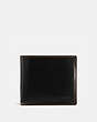 COACH®,BOXED DOUBLE BILLFOLD WALLET,Leather,Mini,Black,Front View