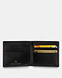 COACH®,BOXED DOUBLE BILLFOLD WALLET,Leather,Mini,Black,Inside View,Top View