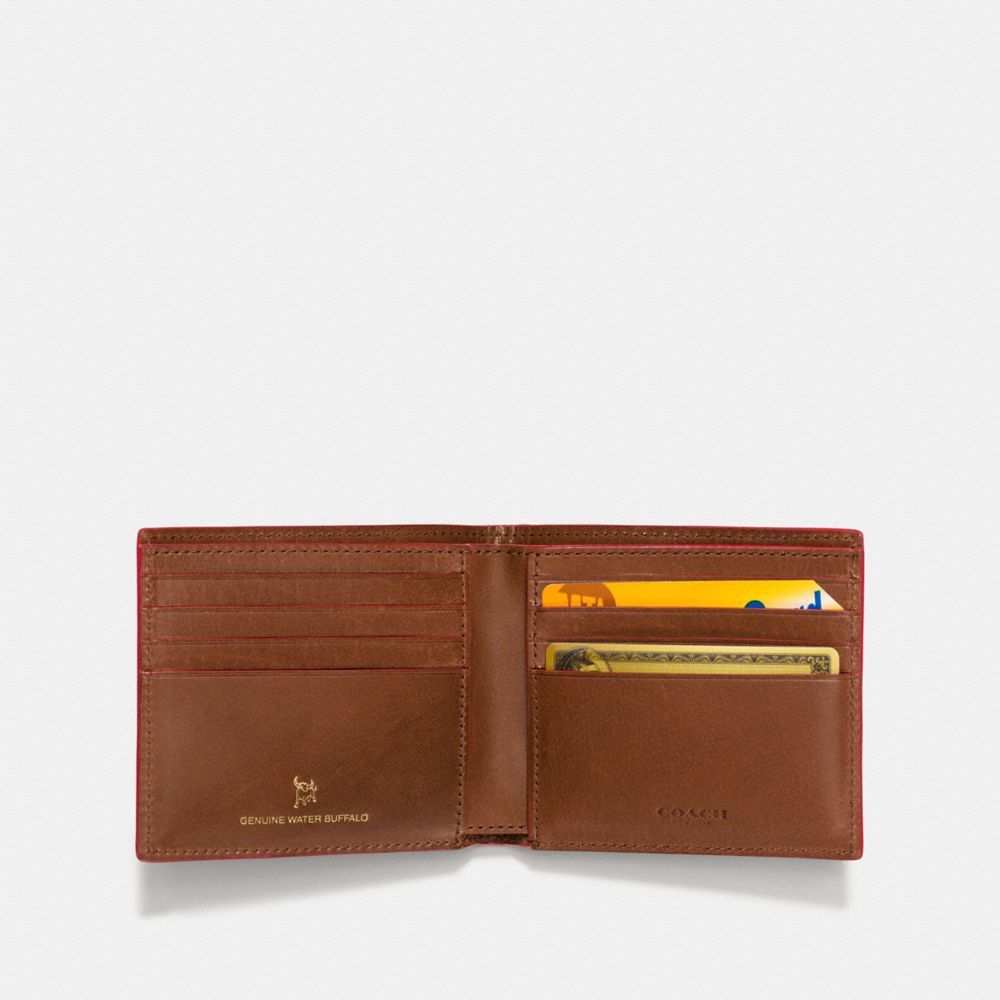 COACH®,Boxed Double Billfold Wallet,,Inside View,Top View