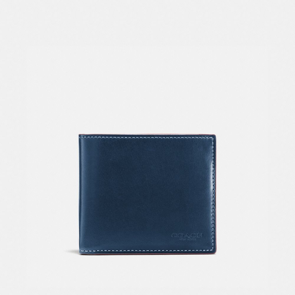 Coach men's double billfold wallet sale