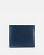 COACH®,BOXED DOUBLE BILLFOLD WALLET,Leather,Mini,Denim,Front View