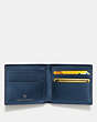 COACH®,BOXED DOUBLE BILLFOLD WALLET,Leather,Mini,Denim,Inside View,Top View