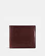 COACH®,BOXED DOUBLE BILLFOLD WALLET,Leather,Mini,Mahogany brown,Front View