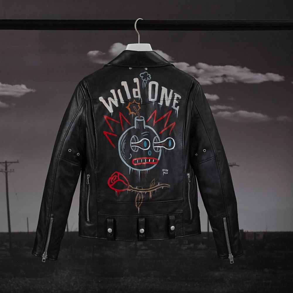 COACH® Baseman Custom Painted Moto Jacket COACH®