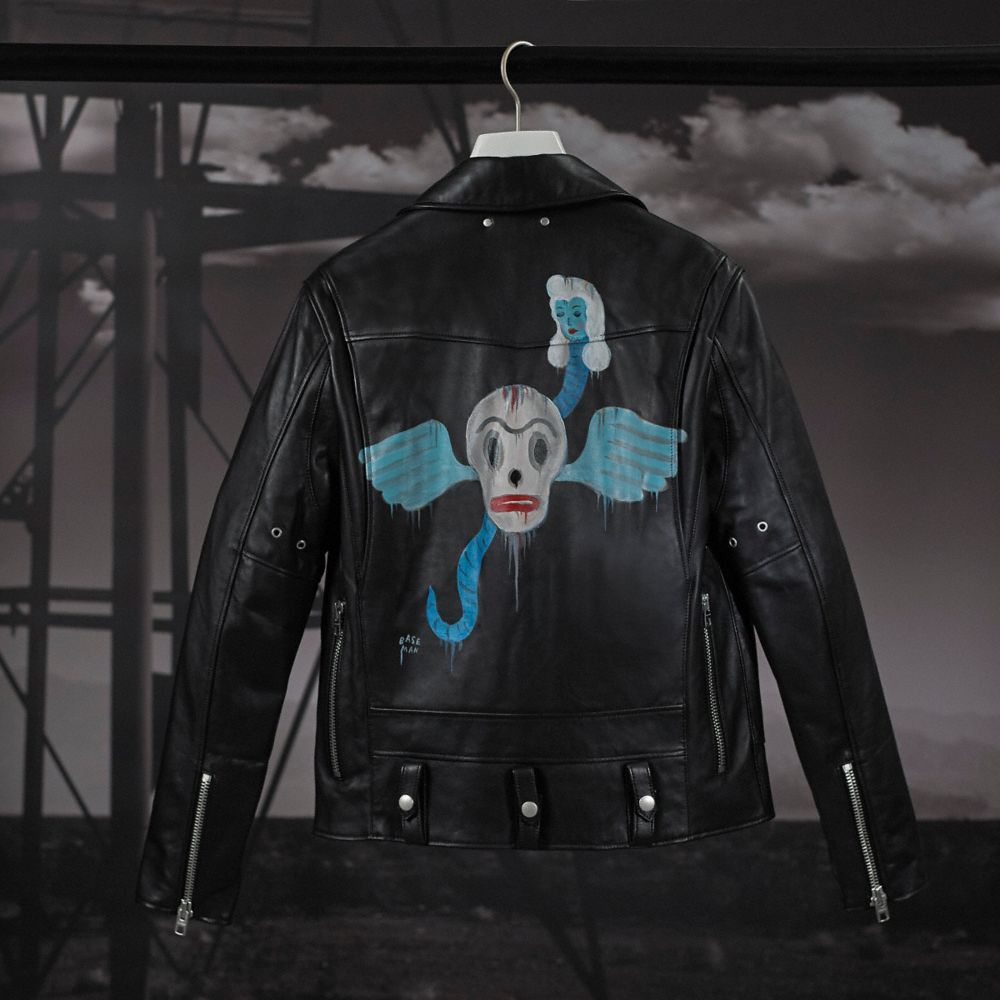 COACH® Baseman Custom Painted Moto Jacket COACH®