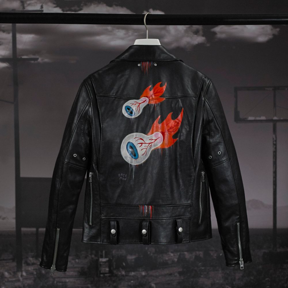 Baseman Custom Painted Moto Jacket COACH®