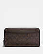 COACH®,ACCORDION WALLET IN SIGNATURE CANVAS,Coated Canvas,Mahogany brown,Front View