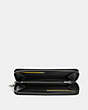 COACH®,ACCORDION WALLET IN SIGNATURE LEATHER,Signature Crossgrain Leather,Black,Inside View,Top View