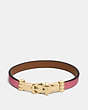 COACH®,TWO TONE BUCKLE BRACELET,Leather,GD/Peony Saddle,Front View