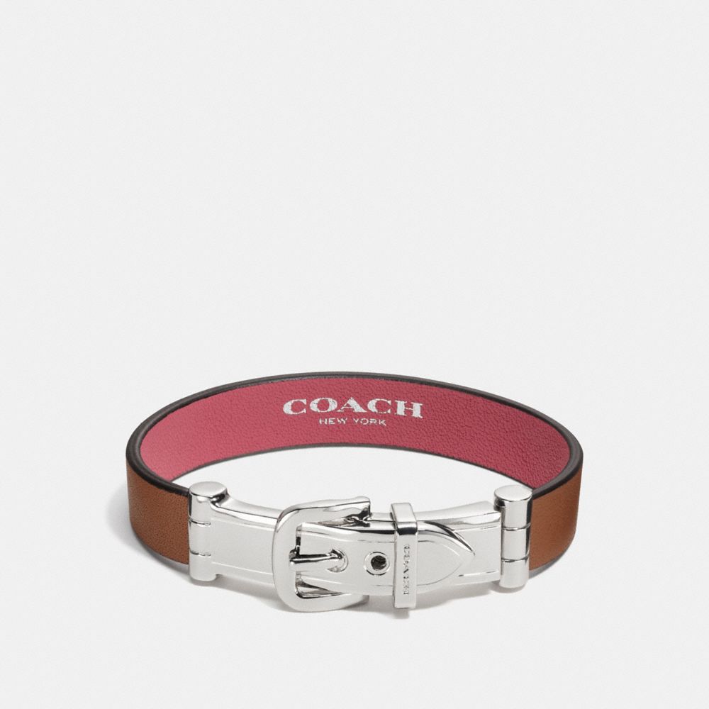 COACH®,Wide Two Tone Buckle Bracelet,,Front View