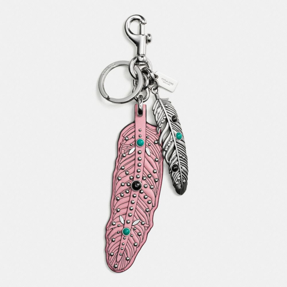 Feather discount bag charm