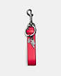 COACH®,CHARM LOOP,Mixed Material,Black/RED,Front View