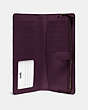 COACH®,SKINNY WALLET,Calf Leather,Mini,Brass/Plum,Inside View,Top View