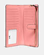 COACH®,SKINNY WALLET,Calf Leather,Mini,Brass/Candy Pink,Inside View,Top View