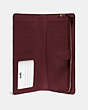 COACH®,SKINNY WALLET,Calf Leather,Mini,Brass/Wine,Inside View,Top View