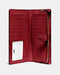 COACH®,SKINNY WALLET,Calf Leather,Mini,Gold/Deep Red,Inside View,Top View