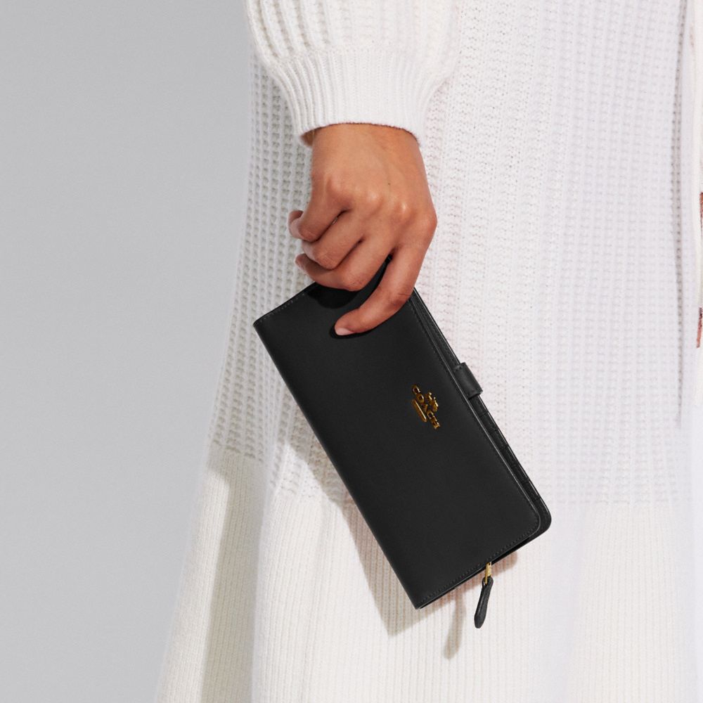 薄型でスリム【Coach】Skinny Wallet スキニーウォレット COACH® Outlet | Slim Zip Wallet In Signature Canvas