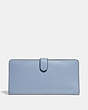 COACH®,SKINNY WALLET,Calf Leather,Mini,Silver/Mist,Back View