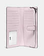 COACH®,SKINNY WALLET,Calf Leather,Mini,Silver/Ice Pink,Inside View,Top View