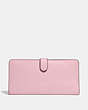 COACH®,SKINNY WALLET,Calf Leather,Mini,Pewter/Aurora,Back View