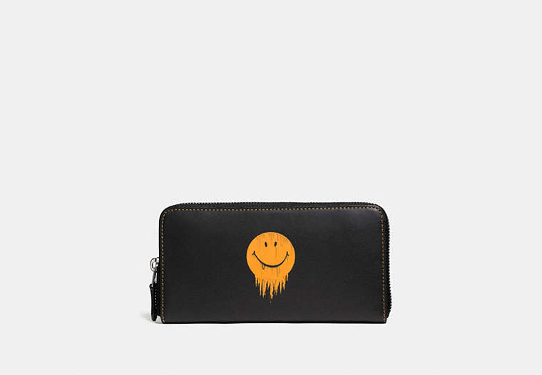 Accordion Wallet In Glovetanned Leather With Gnarly Face Print