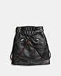 COACH®,BELTED MOTO SKIRT,Leather,Black,Scale View