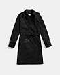 COACH®,TRENCH,cotton,Black,Front View