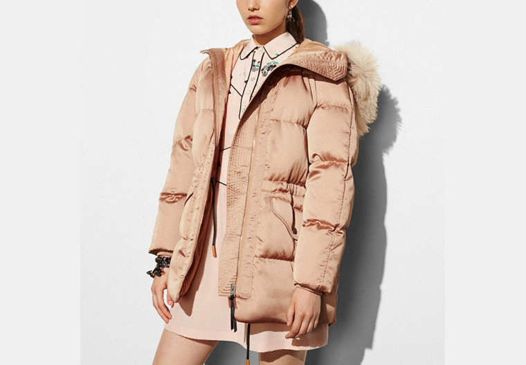 Puffer Parka With Shearling