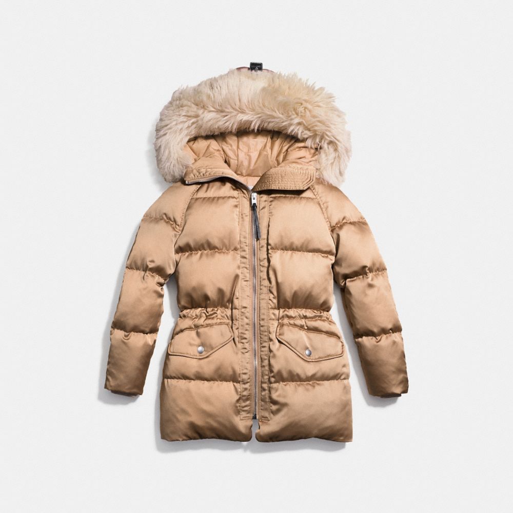 Puffer Parka With Shearling