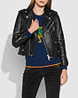 COACH®,MOTO JACKET,Leather,Black,Scale View