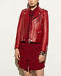 COACH®,MOTO JACKET,Leather,CARDINAL,Scale View