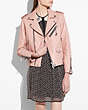 COACH®,MOTO JACKET,Leather,Powder Pink,Scale View