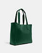 COACH®,DERBY TOTE,Pebbled Leather,Large,Everyday,Gold/KELLY GREEN,Angle View