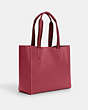 COACH®,DERBY TOTE,Pebbled Leather,Large,Everyday,Gold/Rouge,Angle View