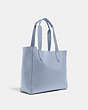 COACH®,DERBY TOTE BAG,Pebbled Leather,Large,Everyday,Silver/Mist,Angle View