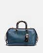 Rogue Satchel In Glovetanned Pebble Leather With Patchwork Snake Handle