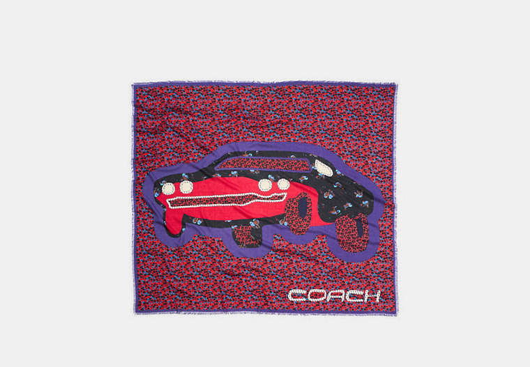 COACH®,CARS PATCHWORK OVERSIZED SQUARE,Other,RED MULTI,Front View