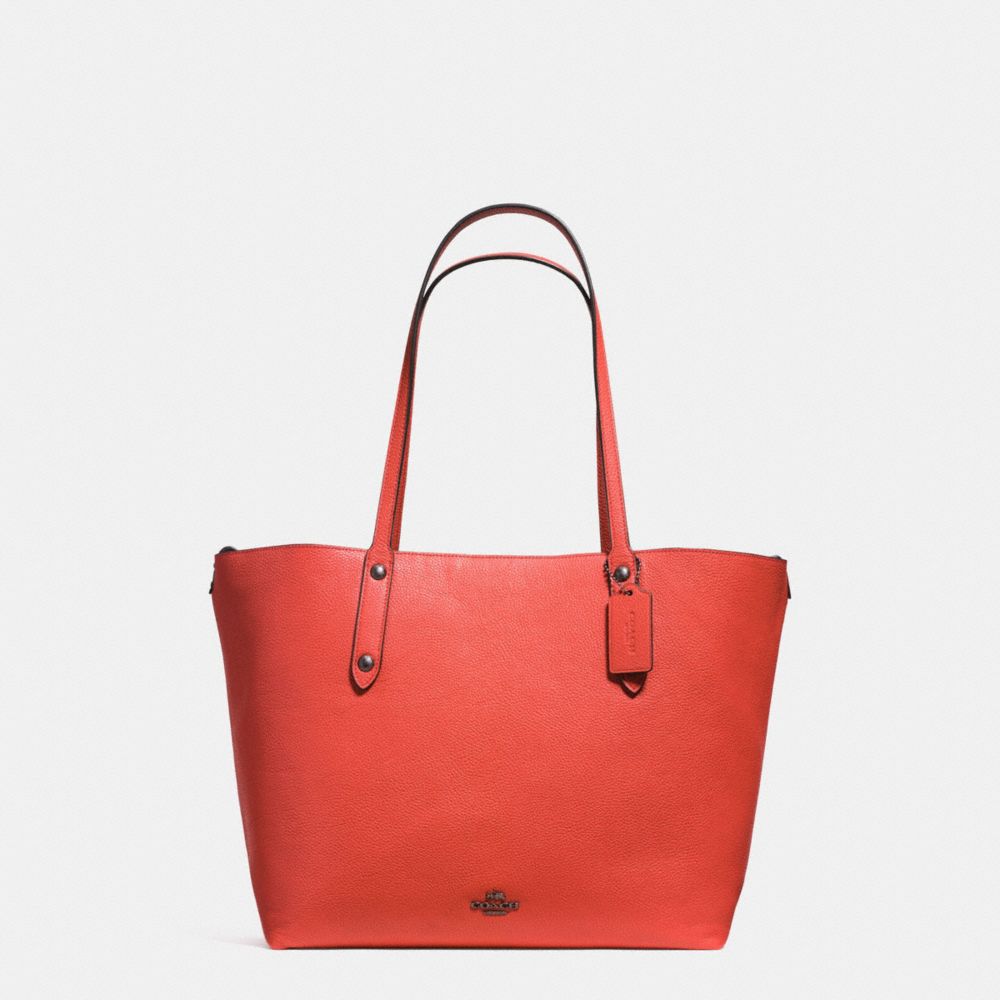 Coach pebble shop leather market tote