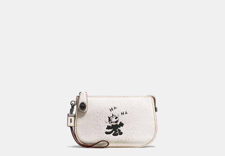 Felix Laughing Turnlock Pouch In Pebble Leather