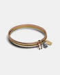 COACH®,COACH SIGNATURE BANGLE SET,Metal,Gold/Silver Rosegold,Front View