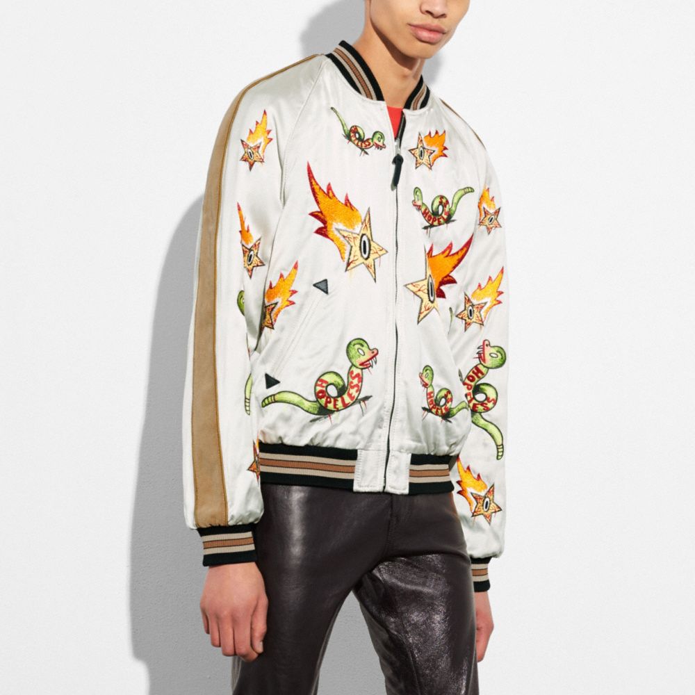 COACH®: Snake And Star Souvenir Jacket