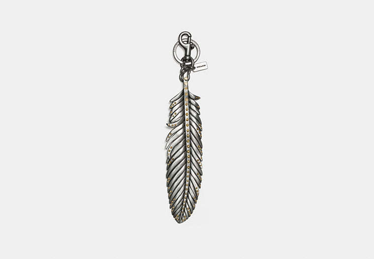 Large Studded Feather Charm