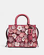 COACH®,ROGUE 25 WITH TEA ROSE,Leather,Medium,Black Copper/Washed Red,Front View