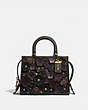 COACH®,ROGUE BAG 25 WITH TEA ROSE,Leather,Medium,Brass/Black,Front View