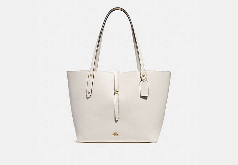 COACH®,MARKET TOTE,X-Large,Chalk/Light Gold,Front View